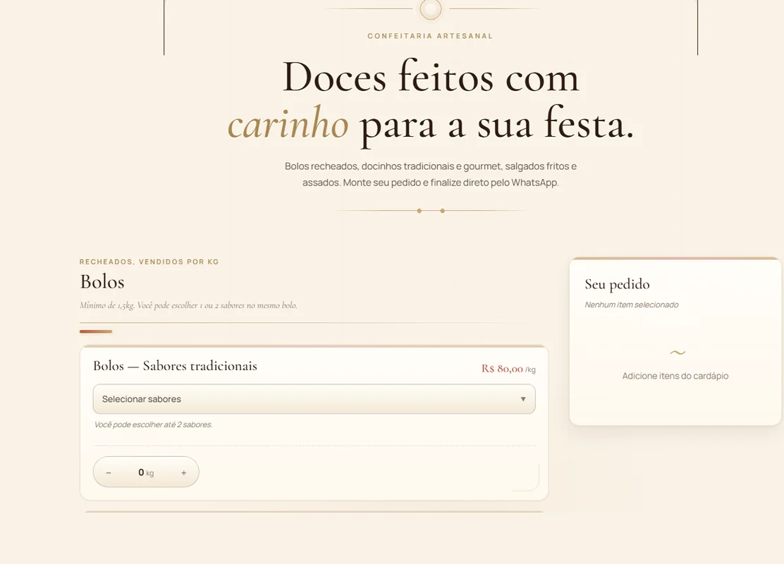Screenshot do site Delícias Ana Castro
